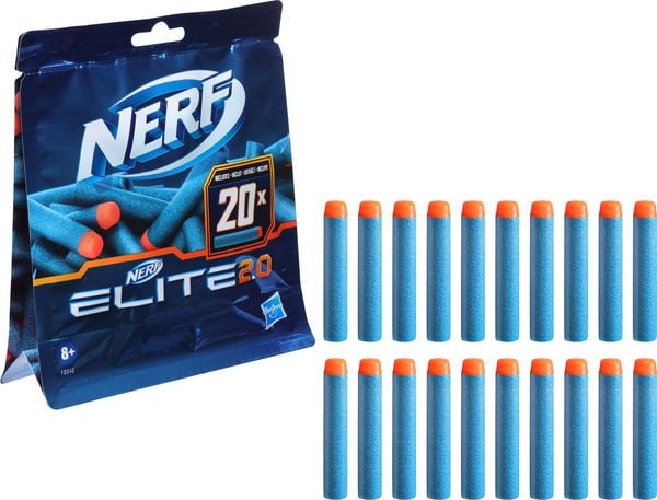 Produktbild: Hasbro F0040EU4 - Nerf Elite 2.0, 20er Dart Nachf&uuml;llpackung