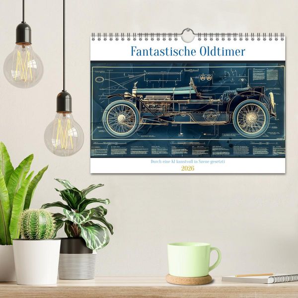Produktbild: Fantastische Oldtimer (Wandkalender 2026 DIN A4 quer), CALVENDO Monatskalender