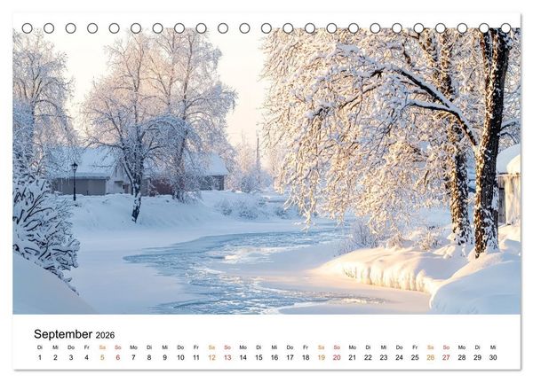 Produktbild: Winterzauber - Nordwind und Schneegest&ouml;ber (Tischkalender 2026 DIN A5 quer), CALVENDO Monatskalender