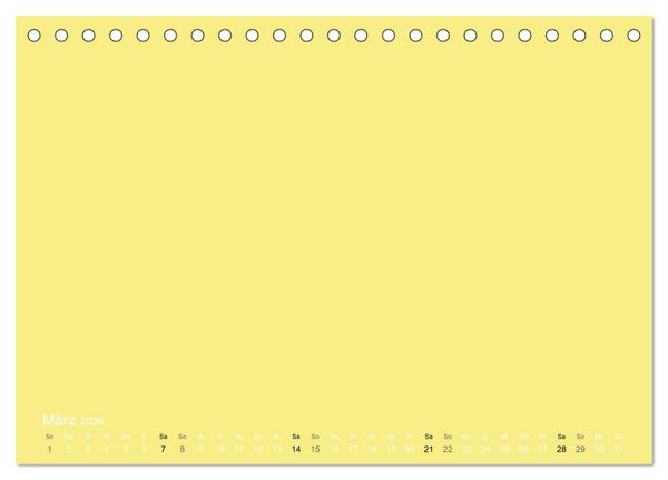 Produktbild: Bastelkalender - Gelb (Tischkalender 2026 DIN A5 quer), CALVENDO Monatskalender