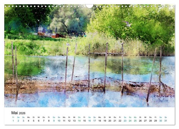 Produktbild: Havelland in Aquarell (Wandkalender 2026 DIN A3 quer), CALVENDO Monatskalender
