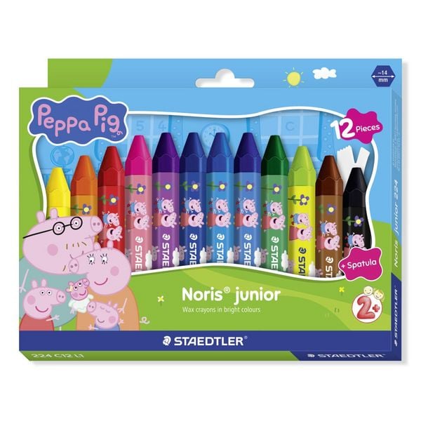 Produktbild: STADTLER Wachsmalstift Noris&reg; junior Peppa Pig - Wachsmalkreide im 12er Etui Noris&reg; junior 224