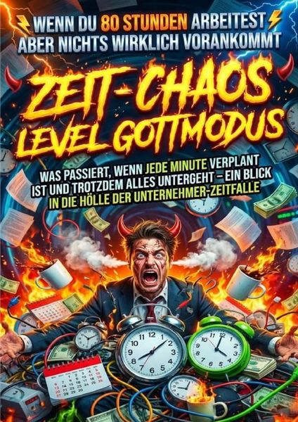 Wenn Du 80 Stunden Arbeitest Aber Nichts Wirklich Vorankommt: Zeit-Chaos Level Gottmodus, Taschenbuch von Florian Huber, Epubli, 9783565174515