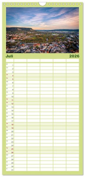 Produktbild: Familienplaner 2026 - Jena - Faszination in Bildern mit 5 Spalten (Wandkalender, 21 x 45 cm) CALVENDO