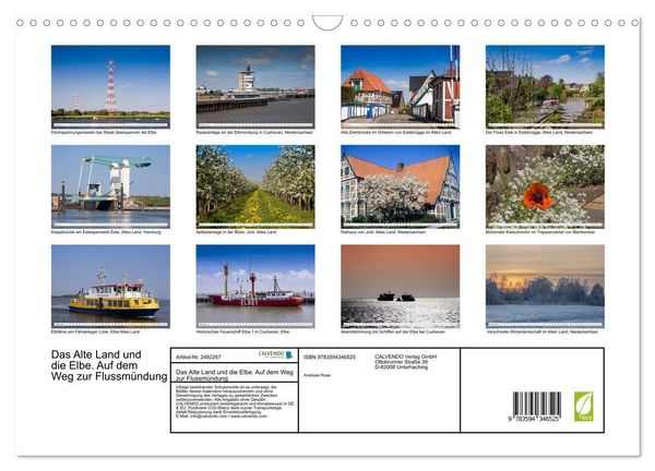 Produktbild: Das Alte Land und die Elbe. Auf dem Weg zur Flussm&uuml;ndung (Wandkalender 2027 DIN A3 quer), CALVENDO Monatskalender