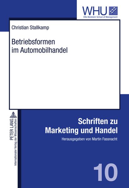 Produktbild: Betriebsformen im Automobilhandel