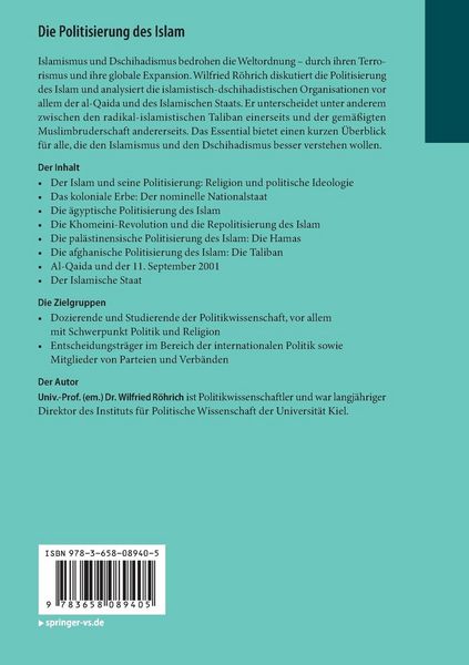 Produktbild: Die Politisierung des Islam