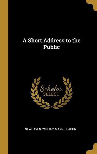 Produktbild: A Short Address to the Public
