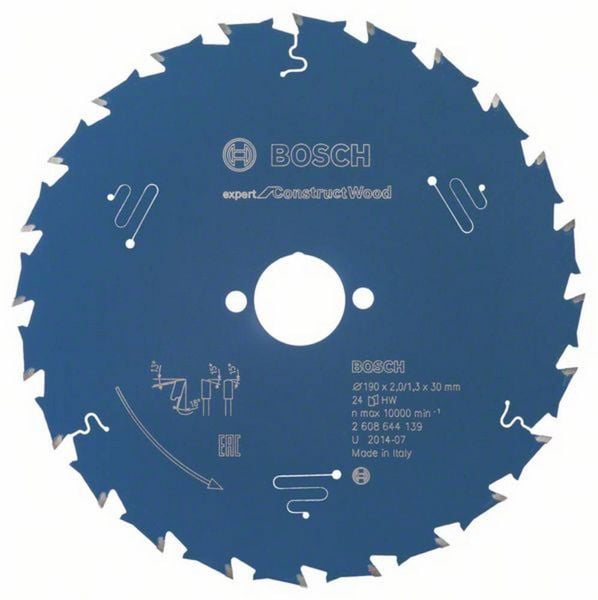 Produktbild: Bosch Accessories Expert for Construct Wood 2608644139 Kreiss&auml;geblatt 190 x 30 x 1.3 mm Z&auml;hneanzahl: 24 1 St.