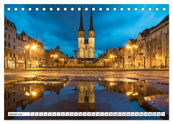 Produktbild: Halle-Saale - Meine Stadt im Spiegel (Tischkalender 2026 DIN A5 quer), CALVENDO Monatskalender