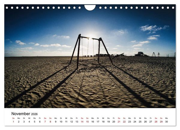 Produktbild: Sankt Peter-Ording. Licht, Schatten und Natur (Wandkalender 2026 DIN A4 quer), CALVENDO Monatskalender