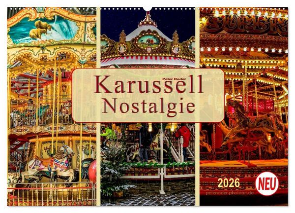 Produktbild: Karussell - Nostalgie (Wandkalender 2026 DIN A2 quer), CALVENDO Monatskalender