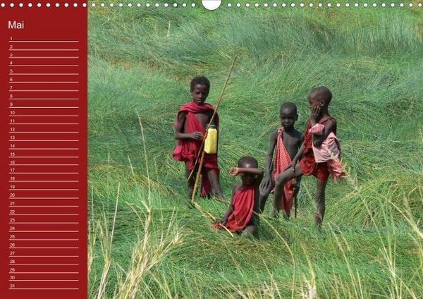 Produktbild: Faszination Afrika: Massai Geburtstagskalender (Wandkalender immerw&auml;hrend DIN A4 quer)