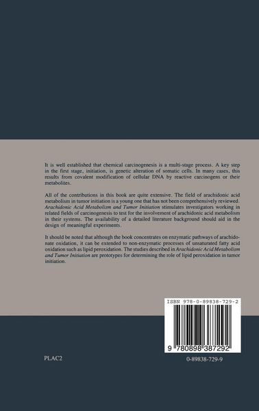 Produktbild: Arachidonic Acid Metabolism and Tumor Initiation