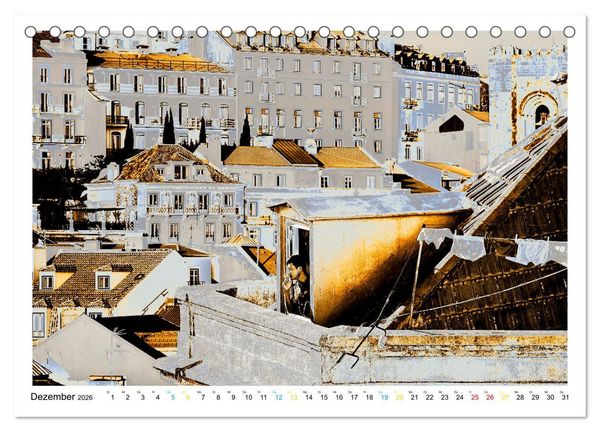 Produktbild: Lissabon One Day (Tischkalender 2026 DIN A5 quer), CALVENDO Monatskalender