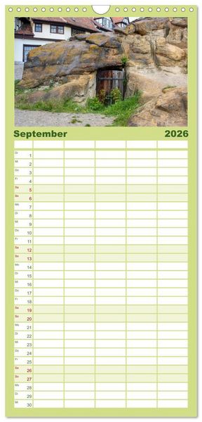 Produktbild: Familienplaner 2026 - Historisches Quedlinburg - Sachsen-Anhalt mit 5 Spalten (Wandkalender, 21 x 45 cm) CALVENDO