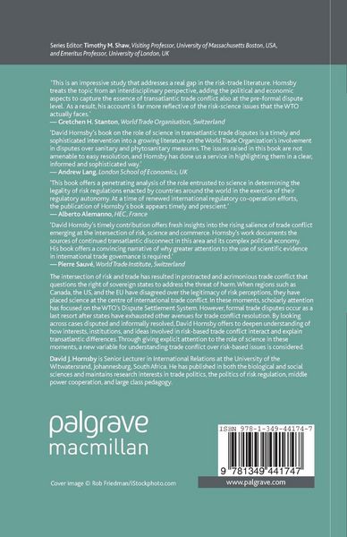 Produktbild: Risk Regulation, Science, and Interests in Transatlantic Trade Conflicts