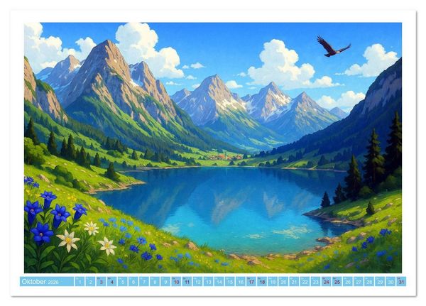 Produktbild: Wo Heidi gern gewesen w&auml;re (Tischkalender 2026 DIN A5 quer), CALVENDO Monatskalender