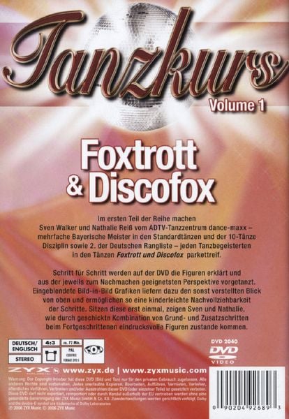 Produktbild: Tanzkurs Volume 1 - Foxtrott & Discofox