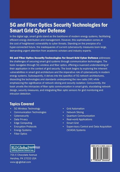 Produktbild: 5G and Fiber Optics Security Technologies for Smart Grid Cyber Defense