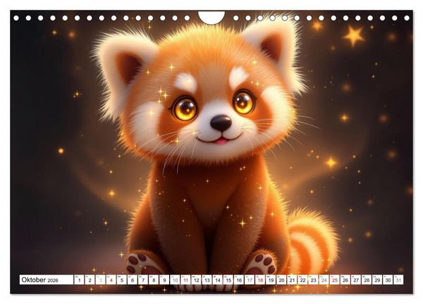 Produktbild: Leuchtende Tierbabys (Wandkalender 2026 DIN A4 quer), CALVENDO Monatskalender