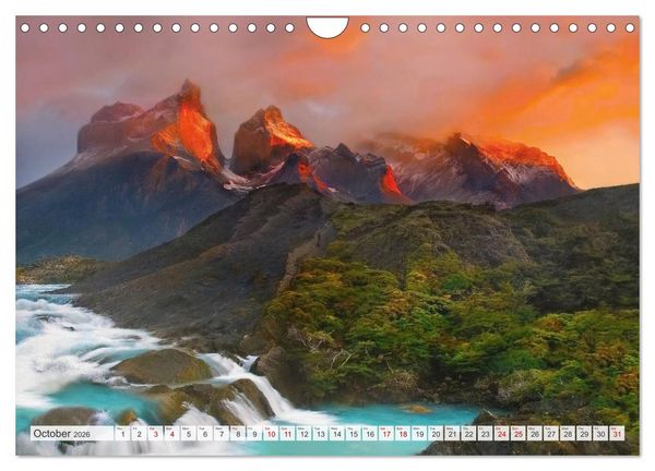 Produktbild: Patagonia, Argentina and Chile National Parks (Wall Calendar 2026 DIN A4 landscape), CALVENDO 12 Month Wall Calendar