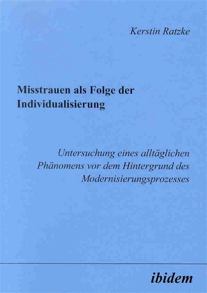 Produktbild: Misstrauen als Folge der Individualisierung