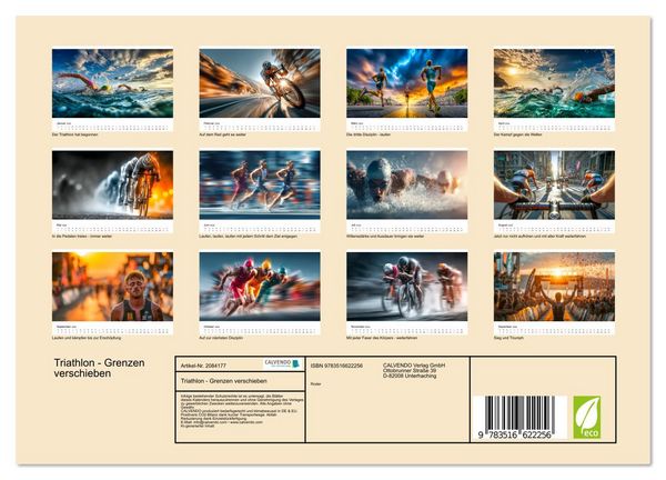 Produktbild: Triathlon - Grenzen verschieben (Wandkalender 2026 DIN A4 quer), CALVENDO Monatskalender