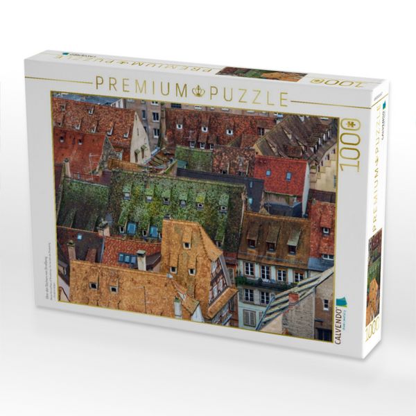Produktbild: CALVENDO Puzzle &Uuml;ber den D&auml;chern von Stra&szlig;burg | 1000 Teile Lege-Gr&ouml;&szlig;e 64x48cm Foto-Puzzle f&uuml;r gl&uuml;ckliche Stunden