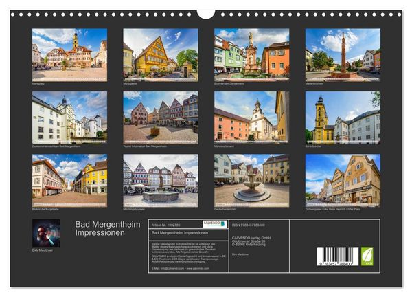 Produktbild: Bad Mergentheim Impressionen (Wandkalender 2026 DIN A3 quer), CALVENDO Monatskalender