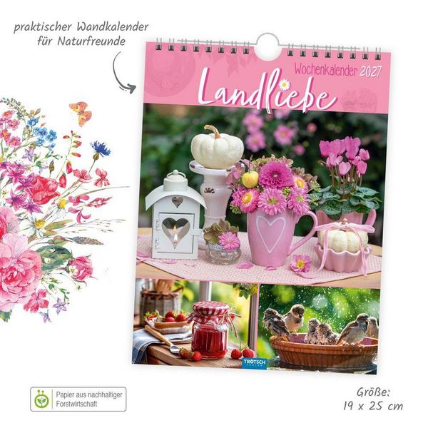 Produktbild: TR&Ouml;TSCH - Wochenkalender zum H&auml;ngen Landliebe 2027