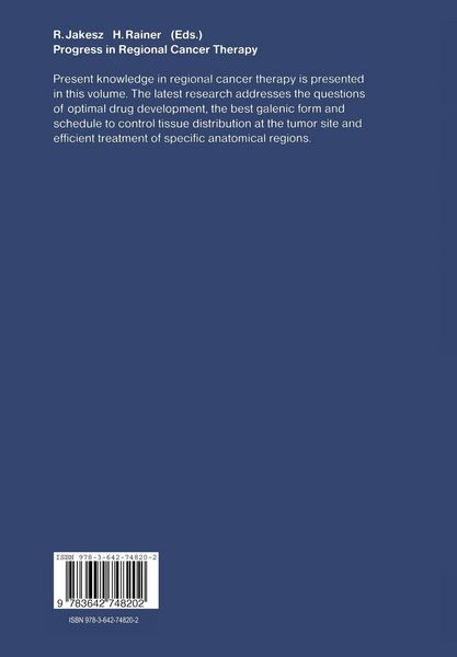Produktbild: Progress in Regional Cancer Therapy