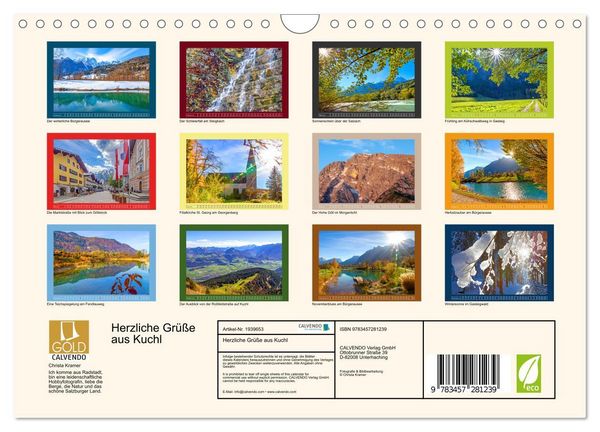Produktbild: Herzliche Gr&uuml;&szlig;e aus Kuchl (Wandkalender 2026 DIN A4 quer), CALVENDO Monatskalender