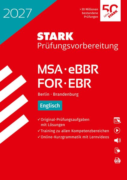 Produktbild: STARK Englisch - MSA/eBBR Berlin - FOR/EBR Brandenburg 2027 - Pr&uuml;fungsvorbereitung