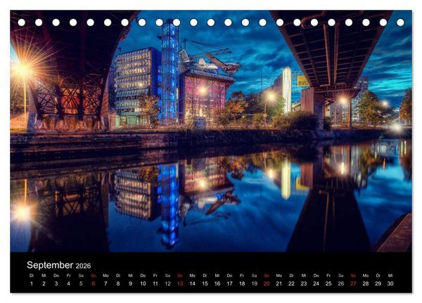 Produktbild: Berlin zwischen Tag und Nacht (Tischkalender 2026 DIN A5 quer), CALVENDO Monatskalender