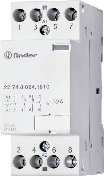 Finder 22.74.0.024.1310 Schütz 4 Schließer 24 V/DC, 24 V/AC 32 A 1 St.
