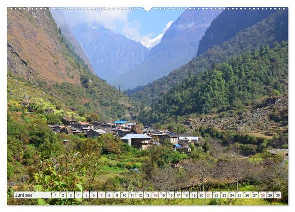 Produktbild: Wohnen im HIMALAYA (hochwertiger Premium Wandkalender 2026 DIN A2 quer), Kunstdruck in Hochglanz