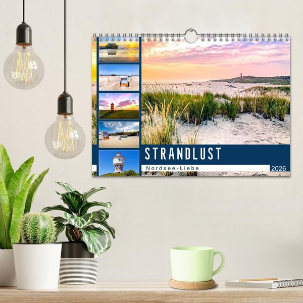 Produktbild: Strandlust Nordsee-Liebe (Wandkalender 2026 DIN A4 quer), CALVENDO Monatskalender