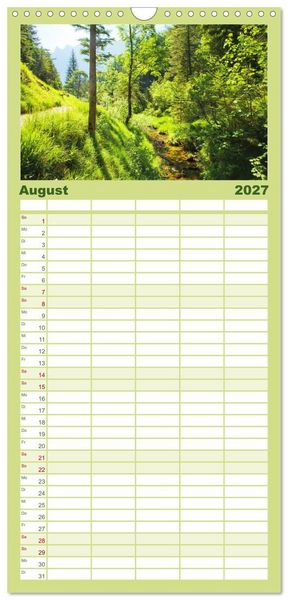 Produktbild: Familienplaner 2027 - MITTENWALD Eine Perle im Oberen Isartal mit 5 Spalten (Wandkalender, 21 x 45 cm) CALVENDO