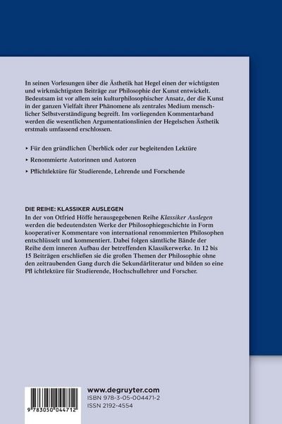 Philosophie der Kunst oder Ästhetik Philosophie der Kunst oder Ästhetik: Nach Hegel. Im Sommer