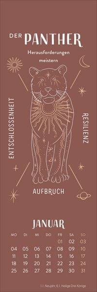 Produktbild: Krafttiere Lesezeichen & Kalender 2027