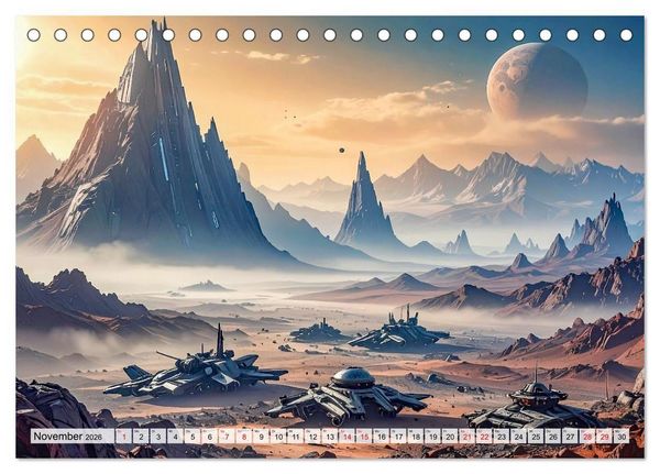Produktbild: Raumzeit. Geschichten zwischen Sternen (Tischkalender 2026 DIN A5 quer), CALVENDO Monatskalender