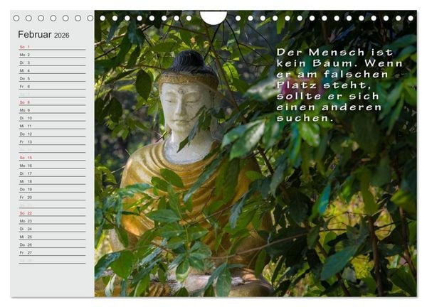 Produktbild: BUDDHA Buddhistische Weisheiten (Wandkalender 2026 DIN A4 quer), CALVENDO Monatskalender