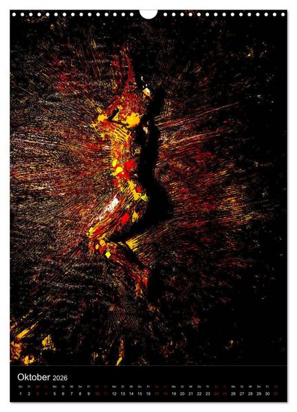Produktbild: Farbakte - Action Paintings (Wandkalender 2026 DIN A3 hoch), CALVENDO Monatskalender