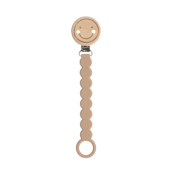 Produktbild: Soother Holder Wood/Silicone Tiny Smile maple