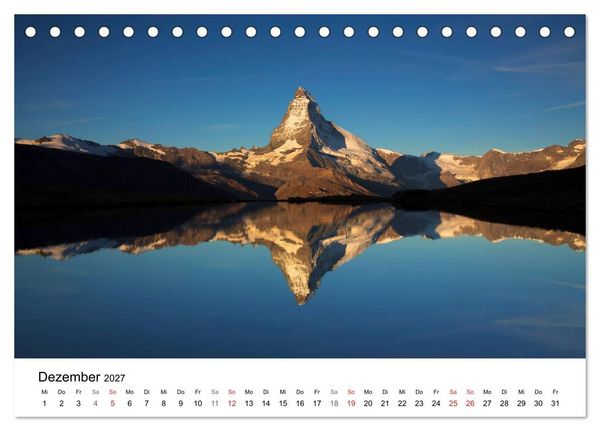 Produktbild: BERGSEEN Schweizer Alpen (Tischkalender 2027 DIN A5 quer), CALVENDO Monatskalender