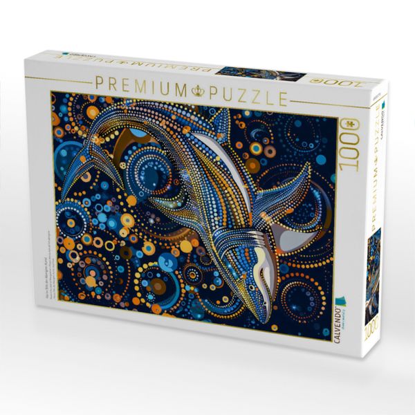Produktbild: CALVENDO Puzzle Hai im Stile der Aborigine-Kunst | 1000 Teile Lege-Gr&ouml;&szlig;e 64x48cm Foto-Puzzle f&uuml;r gl&uuml;ckliche Stunden