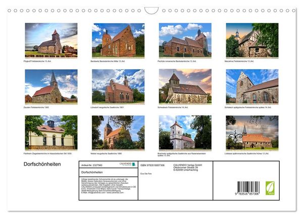 Produktbild: Dorfsch&ouml;nheiten (Wandkalender 2027 DIN A3 quer), CALVENDO Monatskalender