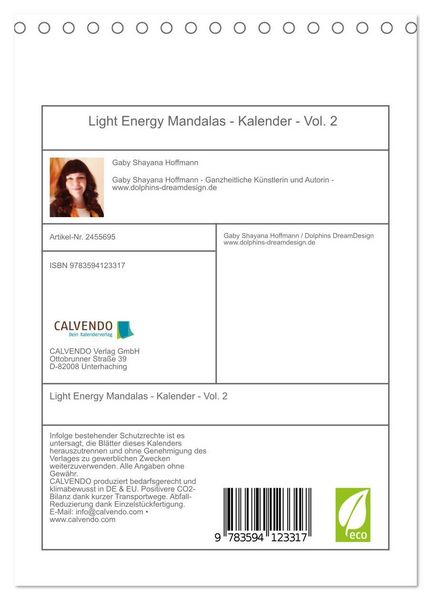 Produktbild: Light Energy Mandalas - Kalender - Vol. 2 (Tischkalender 2027 DIN A5 hoch), CALVENDO Monatskalender