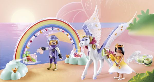 PLAYMOBIL 71361 - Princess Magic - Himmlischer Pegasus mit Regenbogen